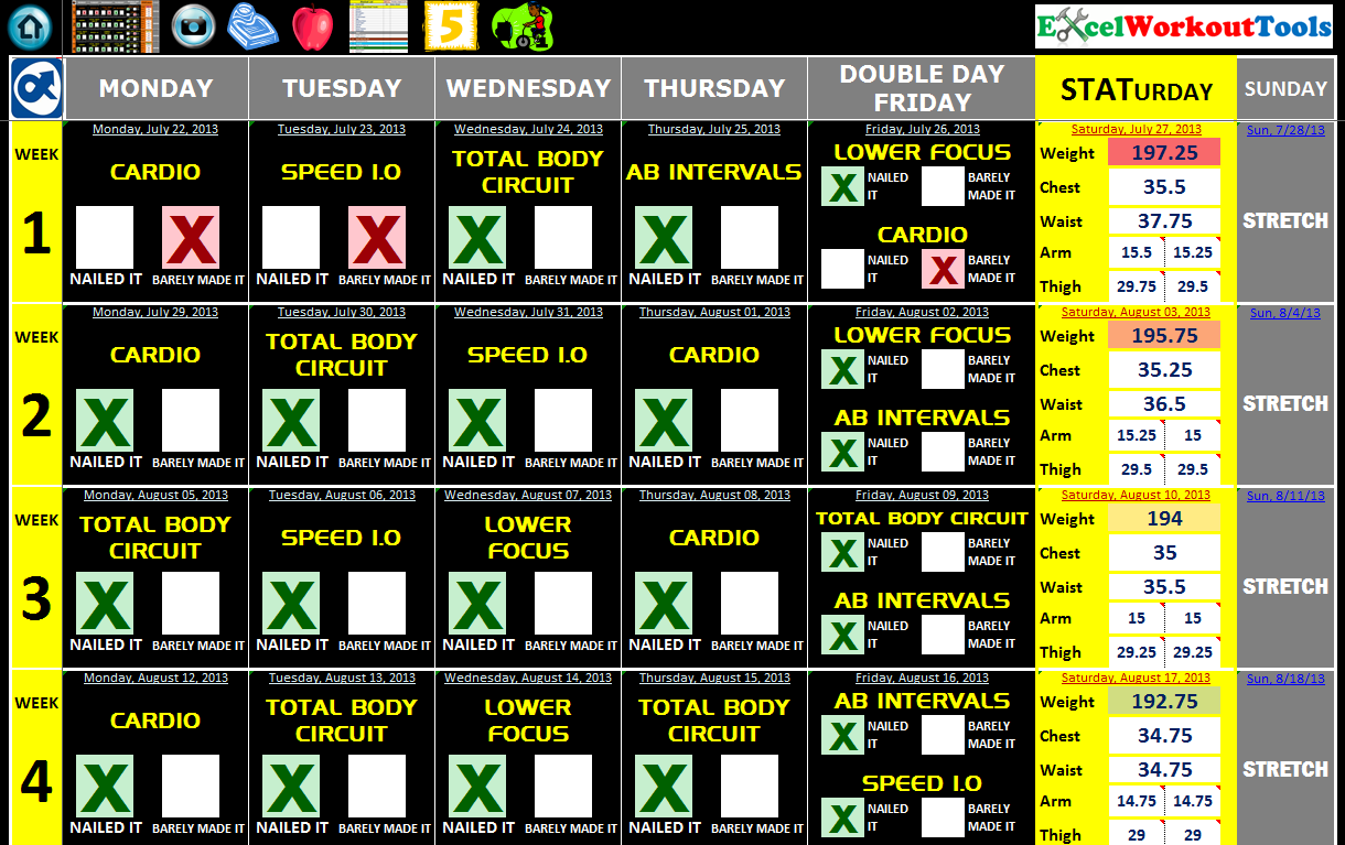 Excel Spreadsheet Workout Tracker Tool Nutrition Guide Manager For Excel Spreadsheet Workout Tracker Tool Nutrition Guide Manager For