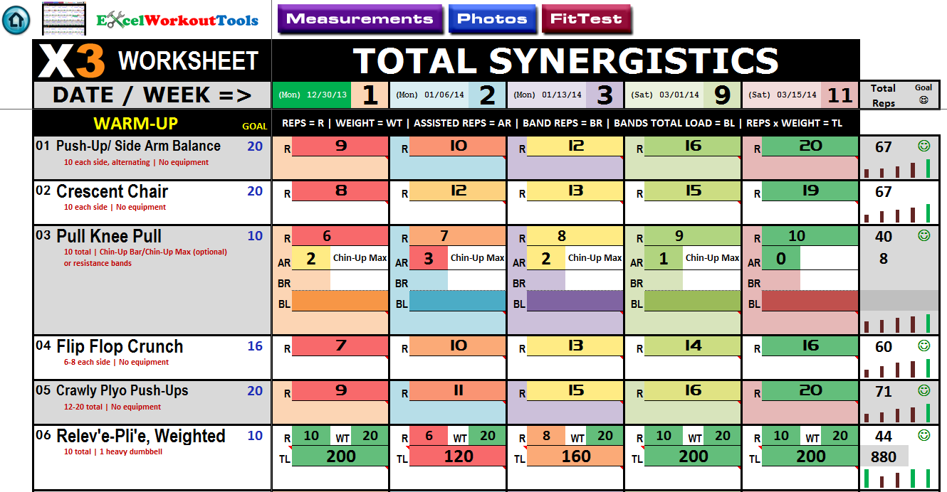 P90x3 Workout Log Sheets Blog Dandk